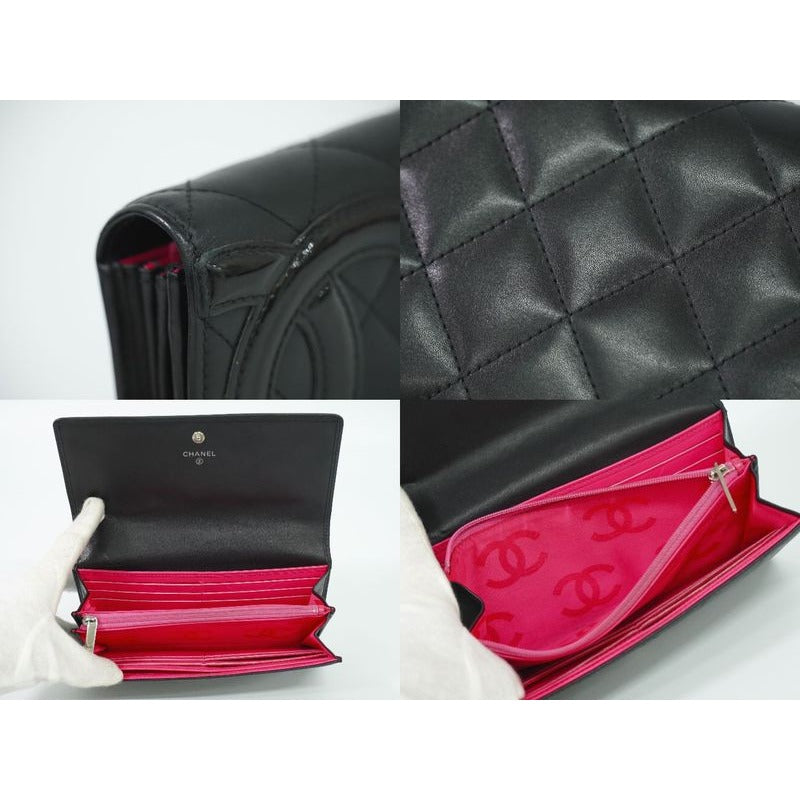Chanel Coco Mark Cambon Line Long Wallet Leather Black — view 7