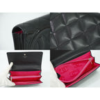 Chanel Coco Mark Cambon Line Long Wallet Leather Black — view 7