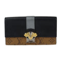 Louis Vuitton Portefeuille Sarah Long Wallet Calf Leather Brown