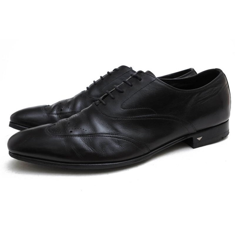 Prada Shoes Business Men Leather Black 073 Medallion