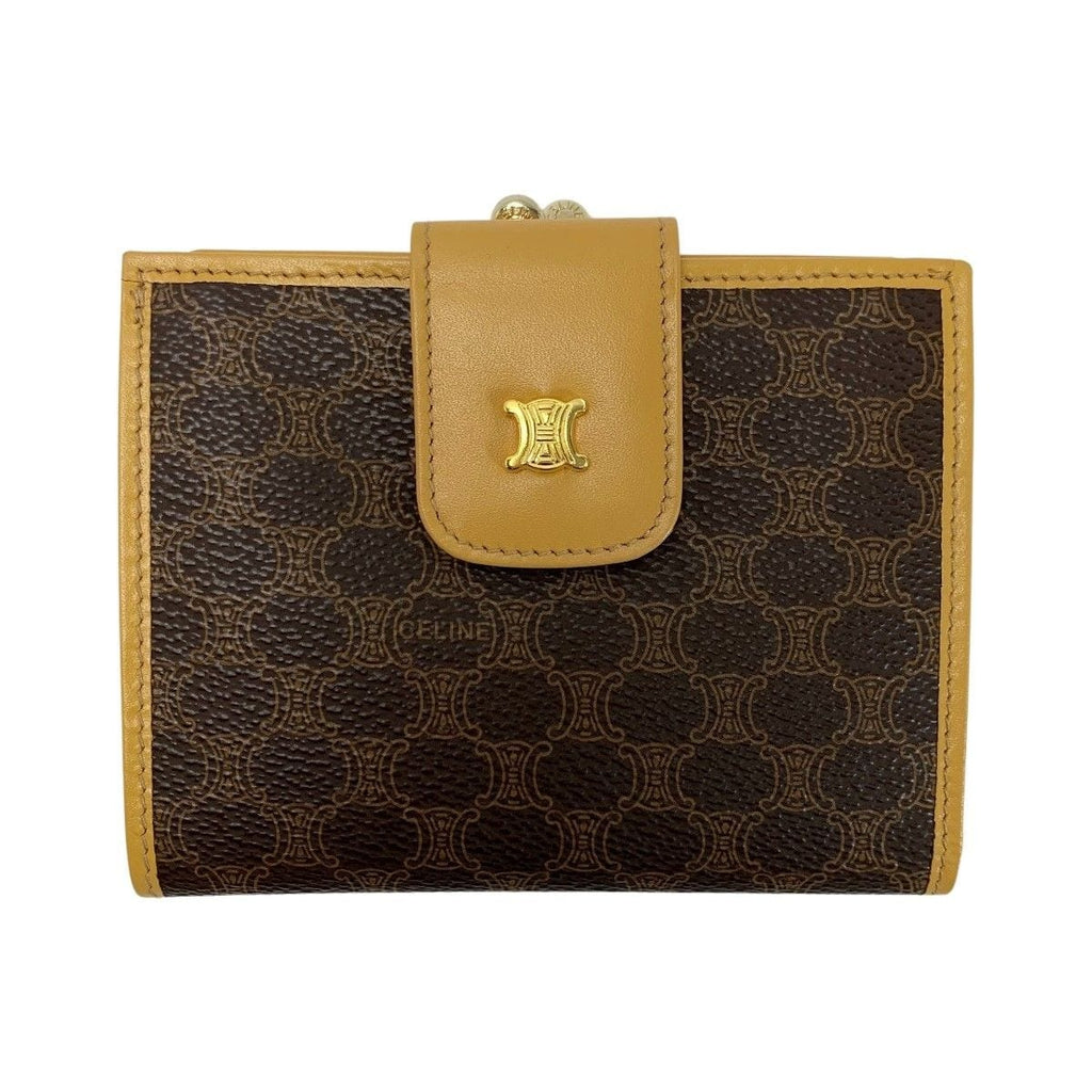Celine Macadam Pattern Vintage M13 Brown Bifold Wallet