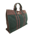 Hermes Handbag Fourre Tout PM Canvas Black Bordeaux Silver — view 2