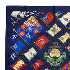 Hermes Carre 90 Pavois Flag Scarf Silk Navy — view 2