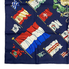 Hermes Carre 90 Pavois Flag Scarf Silk Navy — view 4