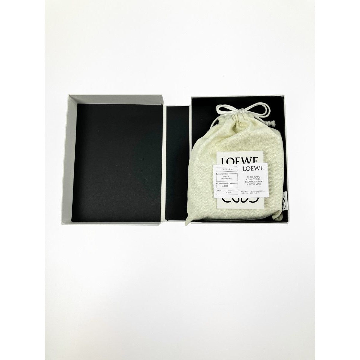 Loewe Cowhide Calf Mini Wallet Trifold and Cloth Bag — view 2