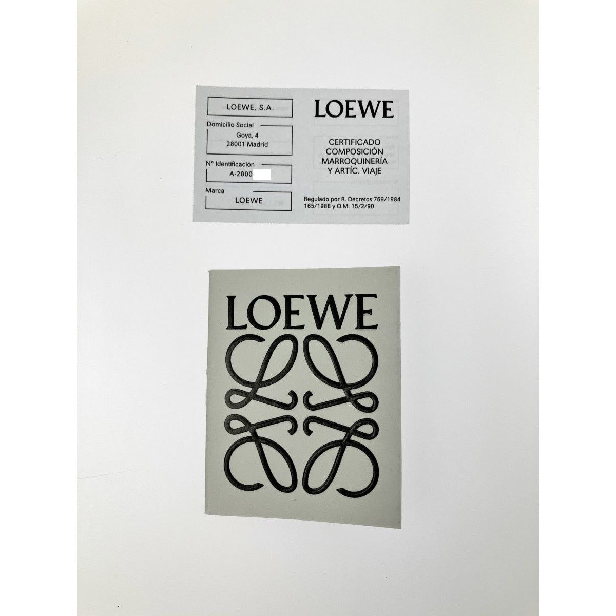 Loewe Cowhide Calf Mini Wallet Trifold and Cloth Bag — view 3