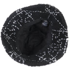 Chanel CC Logo All Over Pattern Pile Bucket Hat Black — view 6