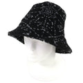 Chanel CC Logo All Over Pattern Pile Bucket Hat Black