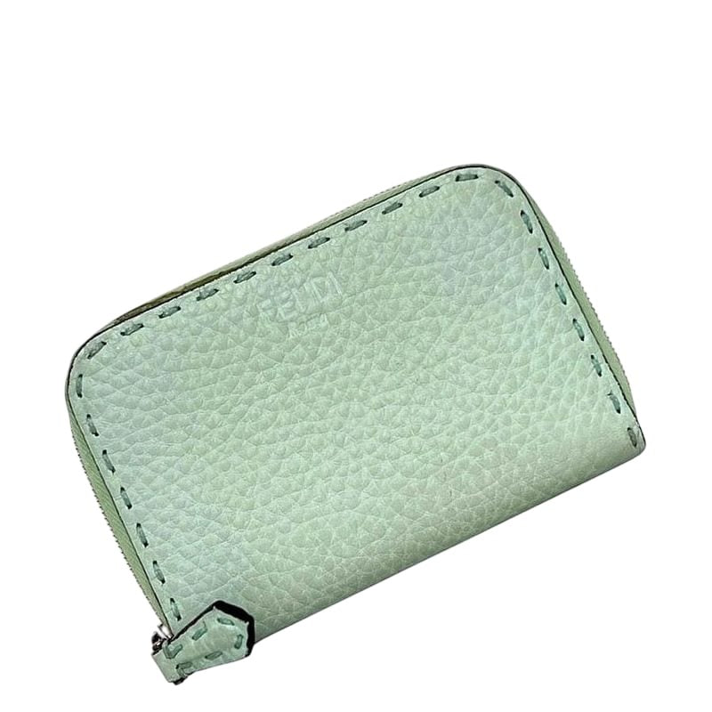 Fendi Coin Case Light Green Selleria 8 M343 Purse