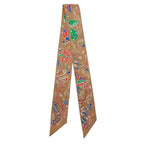 Hermes Tsuiri Spring Island Silk Brown Multicolor Scarf