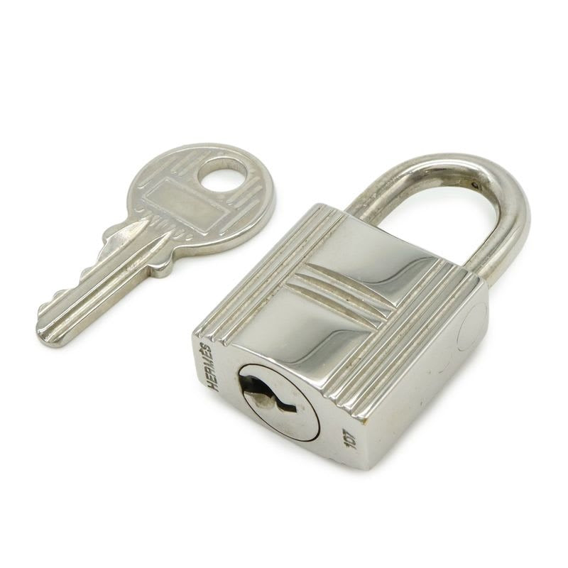 Hermes Cadena Padlock No.107 key Metal Silver