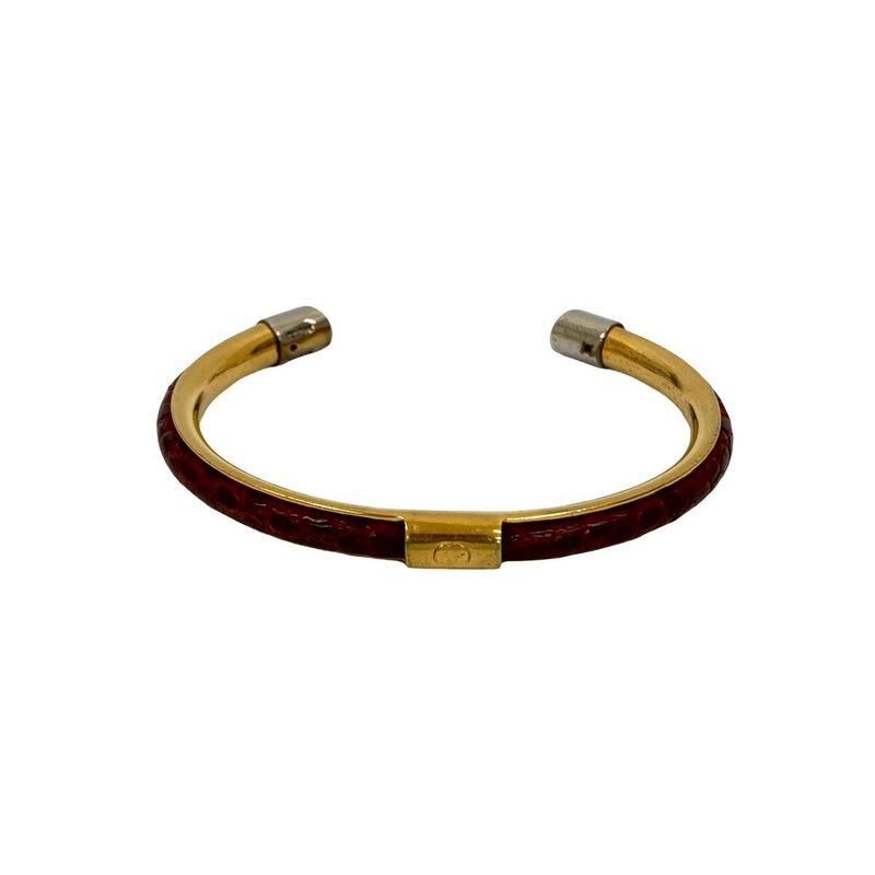 Gucci GG Logo Leather Bangle Bracelet Accessories Small — view 6