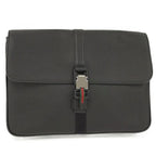 Gucci Business Case Clutch Bag Leather Black