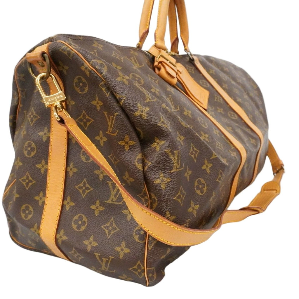 Louis Vuitton Boston Bag Monogram Keepall Bandouliere 55 Brown — view 2