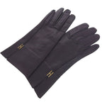 Hermes Hhardware Gloves Goth Leather Purple 0488