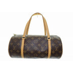 Louis Vuitton Papillon 30 Handbag Leather Monogram Canvas Aa — view 2