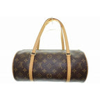 Louis Vuitton Papillon 30 Handbag Leather Monogram Canvas Aa — view 3