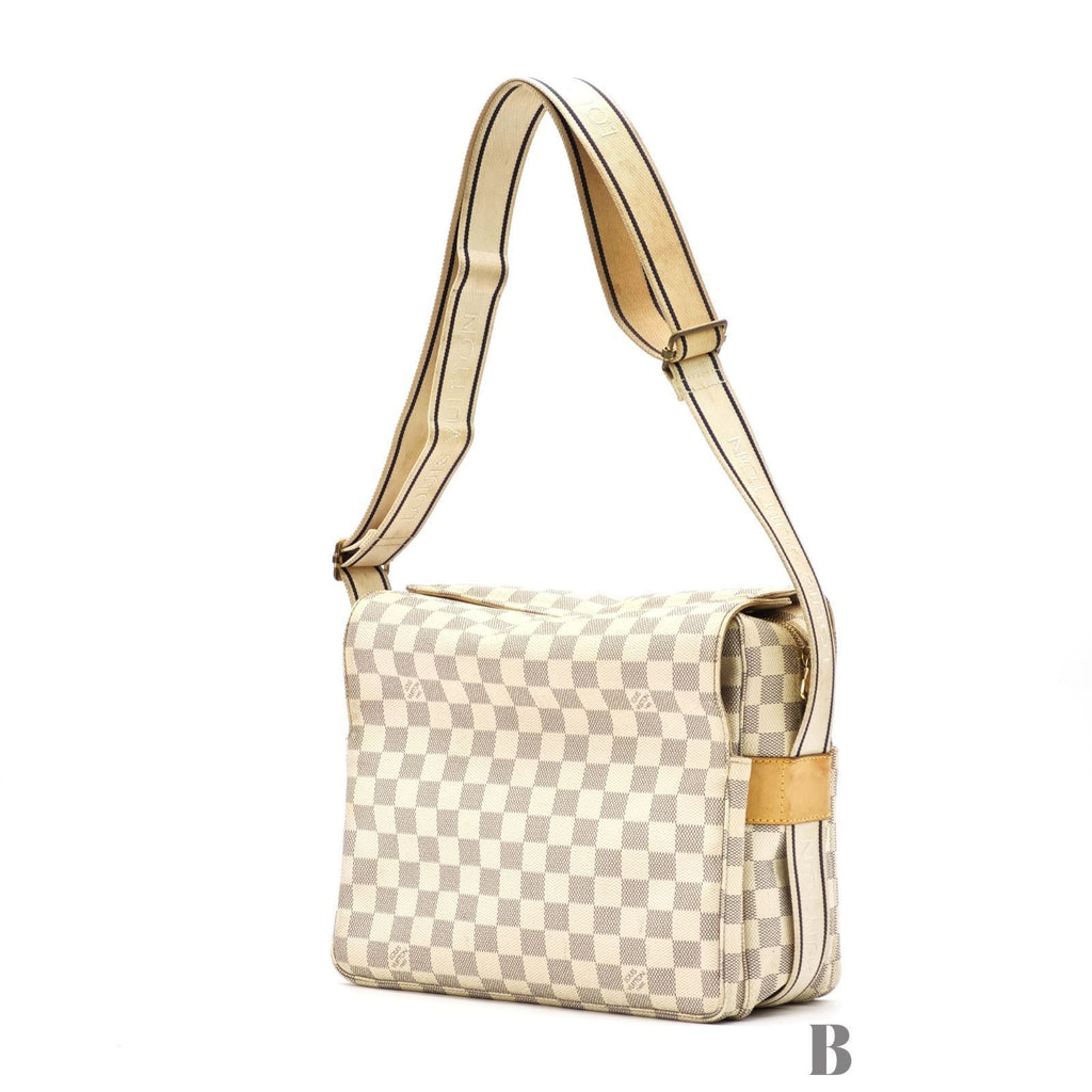 Louis Vuitton Damier Azur Naviglio Shoulder Bag White