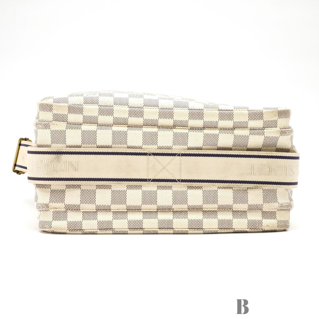 Louis Vuitton Damier Azur Naviglio Shoulder Bag White — view 2