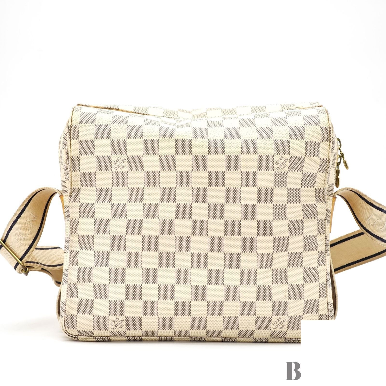 Louis Vuitton Damier Azur Naviglio Shoulder Bag White — view 3