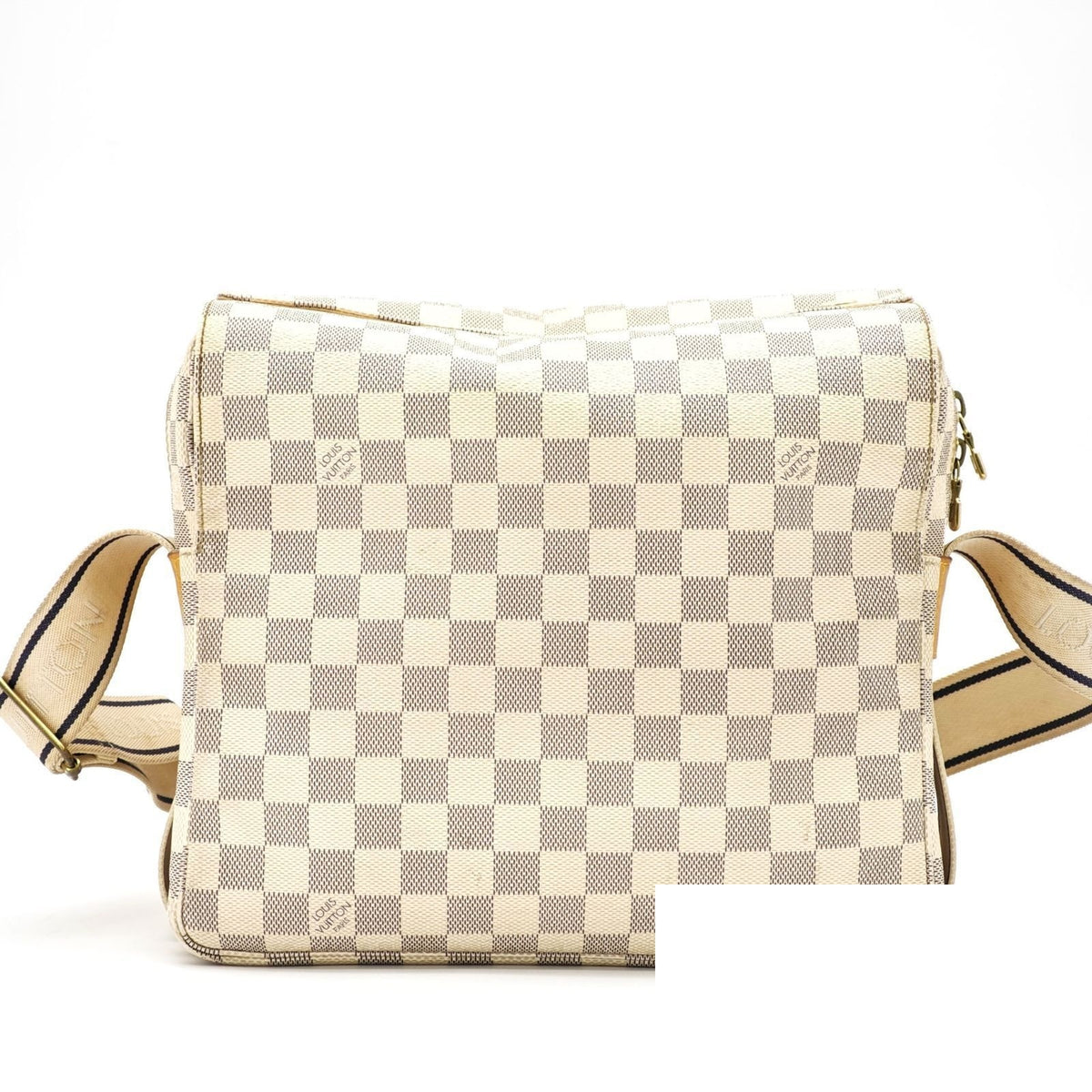Louis Vuitton Damier Azur Naviglio Shoulder Bag White