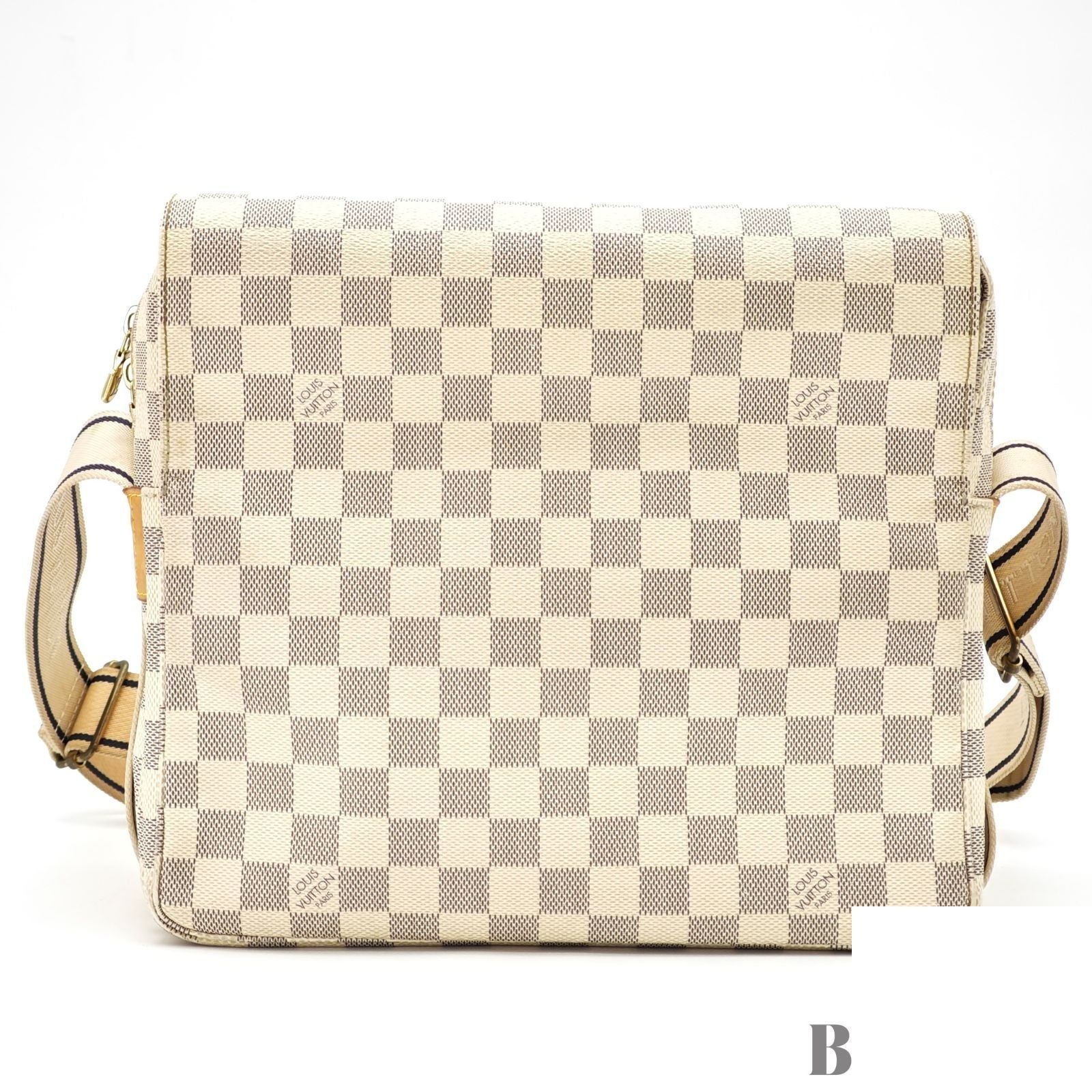 Louis Vuitton Damier Azur Naviglio Shoulder Bag White — view 4