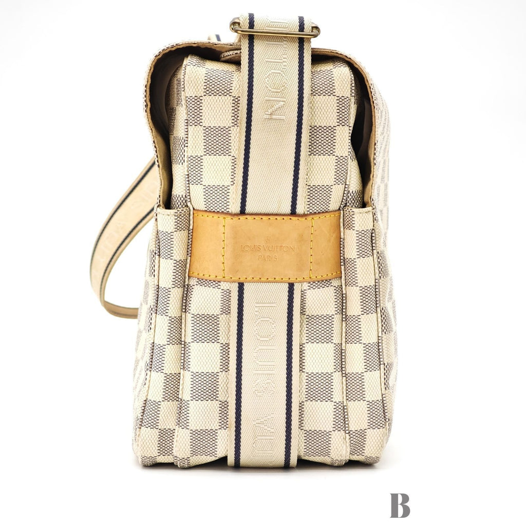 Louis Vuitton Damier Azur Naviglio Shoulder Bag White — view 6