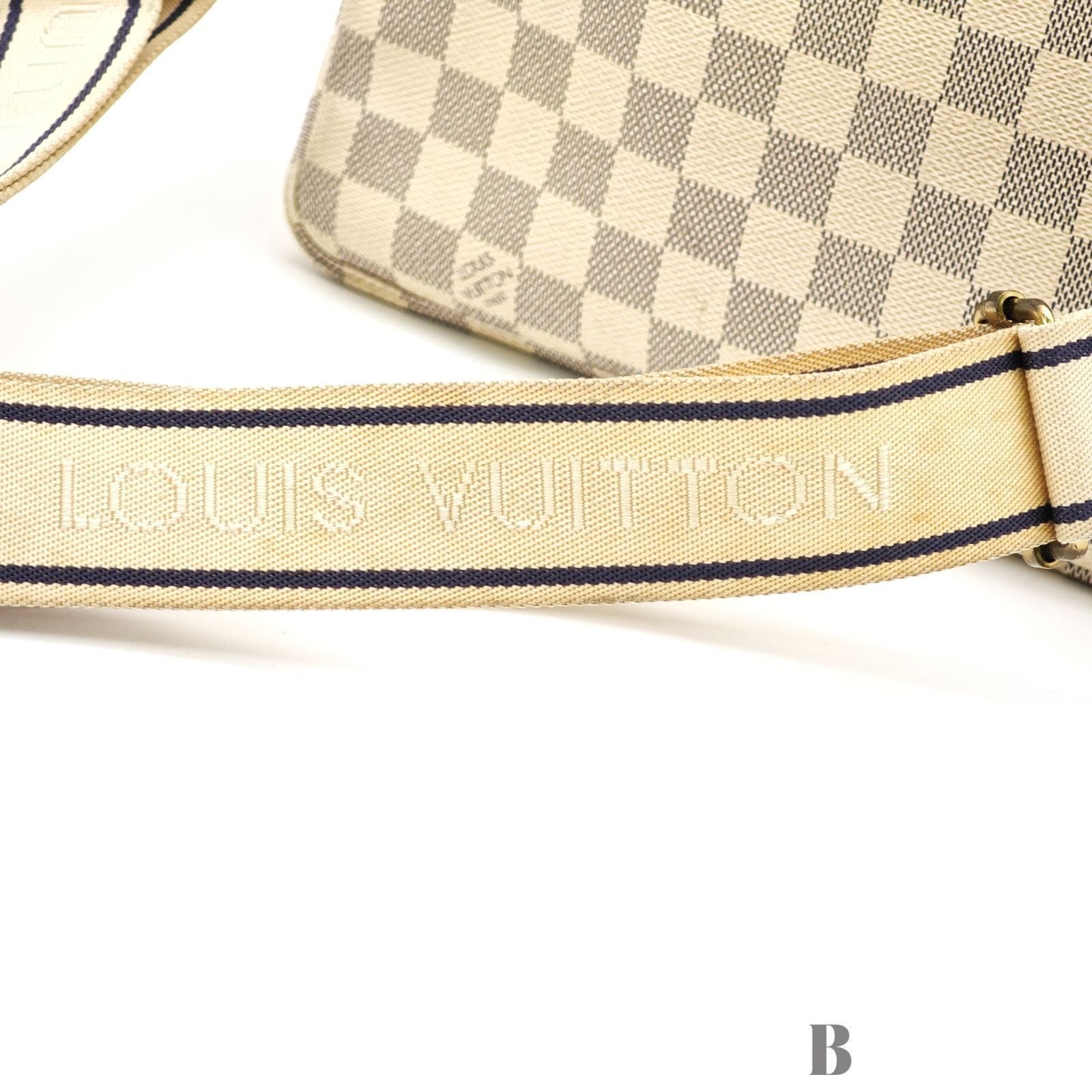 Louis Vuitton Damier Azur Naviglio Shoulder Bag White — view 8