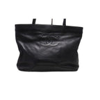 Chanel CC Logo Caviar Leather Tote Bag