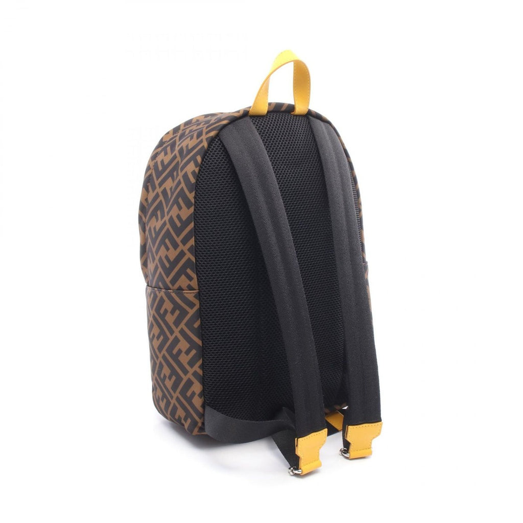 Fendi Backpack Zucca Black Brown Yellow Nylon Leather — view 2