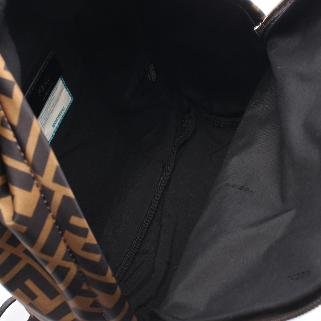 Fendi Backpack Zucca Black Brown Yellow Nylon Leather — view 3