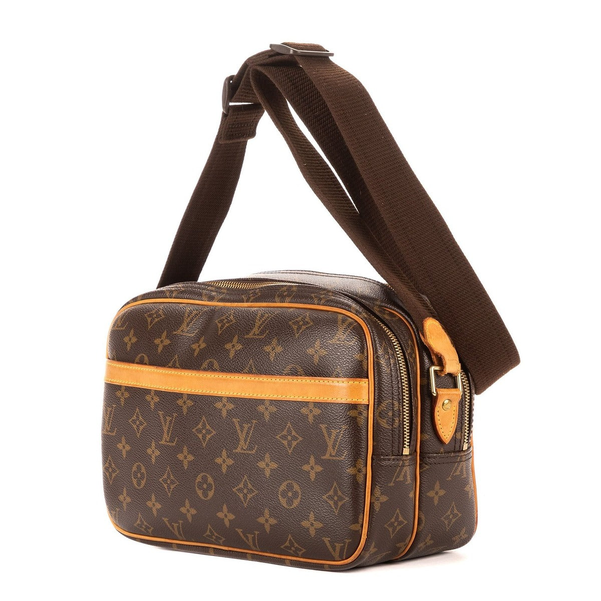 Louis Vuitton Reporter Brown Monogram Canvas Shoulder Bag — view 2