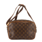 Louis Vuitton Reporter Brown Monogram Canvas Shoulder Bag — view 5