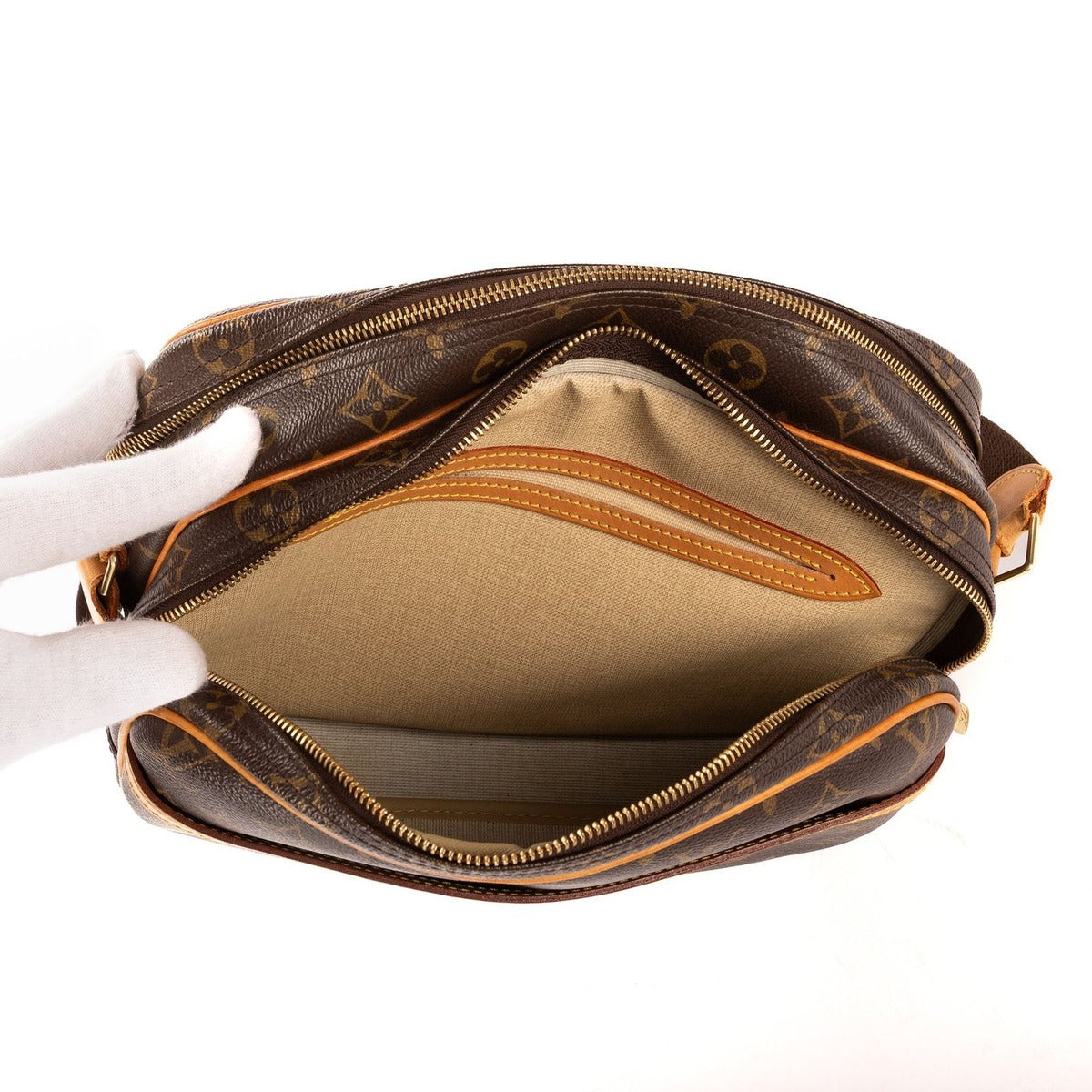 Louis Vuitton Reporter Brown Monogram Canvas Shoulder Bag — view 9