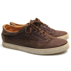 Hermes Shoes Sneakers Low Cut Men Leather Dark Brown Quicker Sneaker — view 2