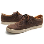 Hermes Shoes Sneakers Low Cut Men Leather Dark Brown Quicker Sneaker — view 3