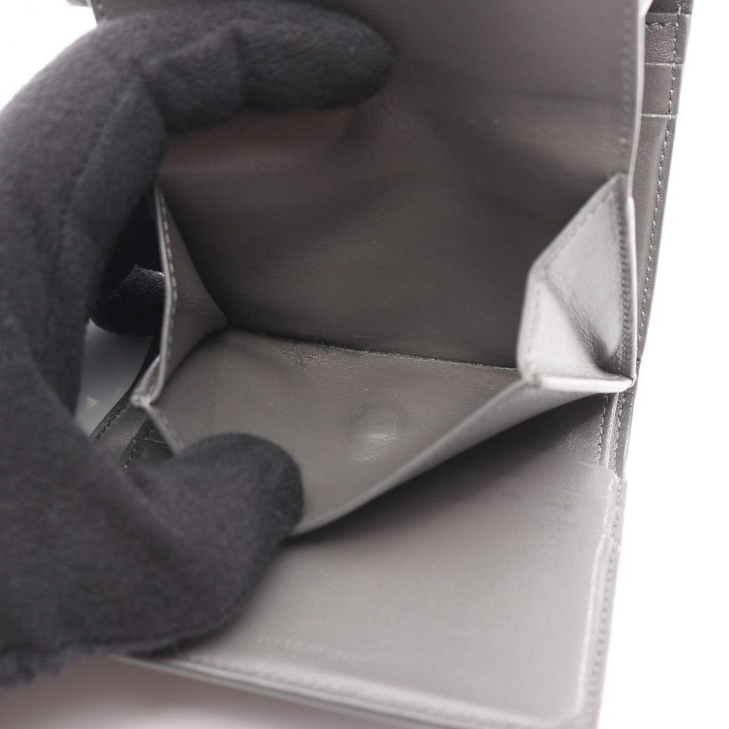 Celine Trifold Wallet Small Gray Leather — view 7