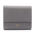 Celine Trifold Wallet Small Gray Leather