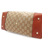 Gucci Heartbit Beige Orange GG Canvas Leather Heart Shape Charm 2-Way Shoulder — view 3