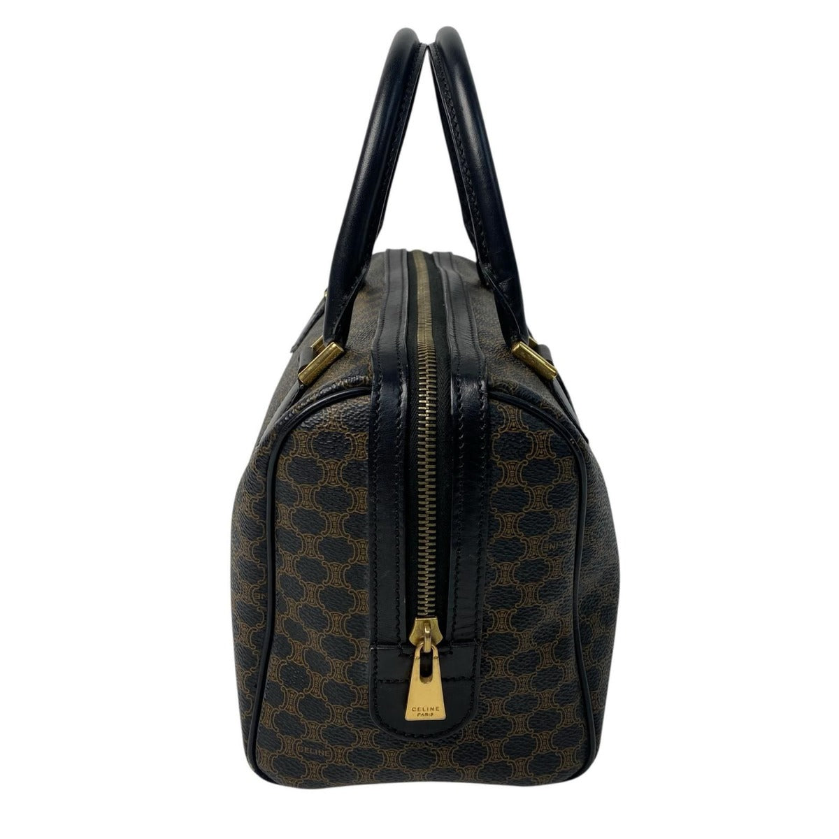 Celine Black Macadam Pattern Mini Boston Bag — view 4
