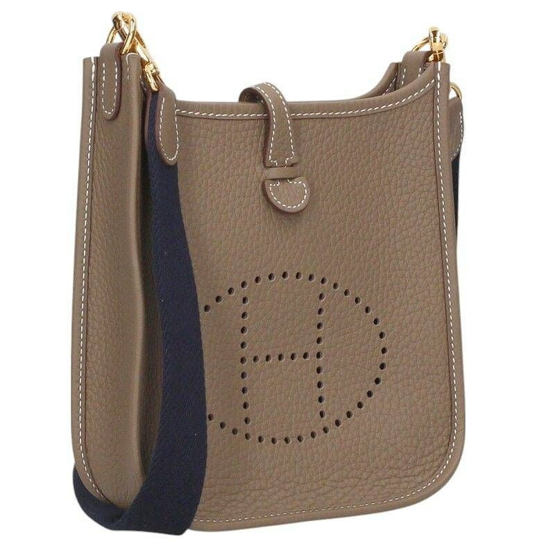Hermes Evelyne TPM Taurillon Clemence Etoupe Shoulder Bag