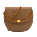 Dior CD Logo Leather Light Brown Shoulder Bag Gold