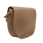 Dior CD Logo Leather Light Brown Shoulder Bag Gold — view 2