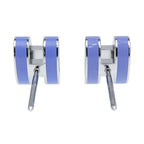 Hermes Earrings Pop Ash Mini H Pair Lila Purple Silver Color Jewelry — view 7