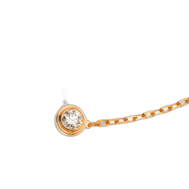 Cartier Dame Diamond Necklace Small SM 18K PG 750 Diamant