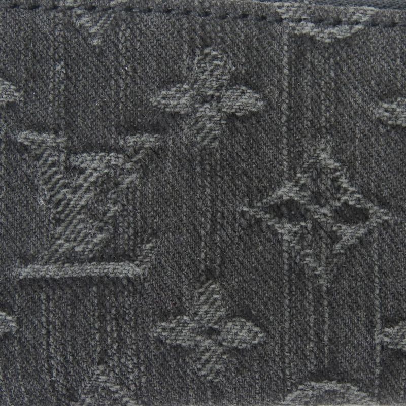 Louis Vuitton Coin Case Pochette Cles Monogram Denim Gray Black — view 6