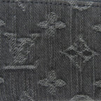 Louis Vuitton Coin Case Pochette Cles Monogram Denim Gray Black — view 6
