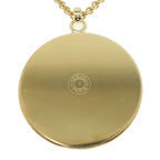 Hermes Medaille Quadrige GM Blanc Gold Hardware Pendant Necklace — view 3