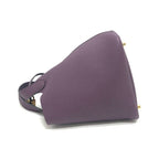 Hermes Handbag Picotin Lock PM Taurillon Clemence Cassis And Gold Hardware — view 4