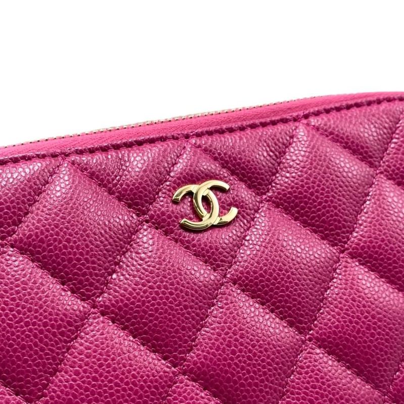 Chanel Shoulder Bag Classic Chain Clutch Quilted Caviar Leather Pink — view 4